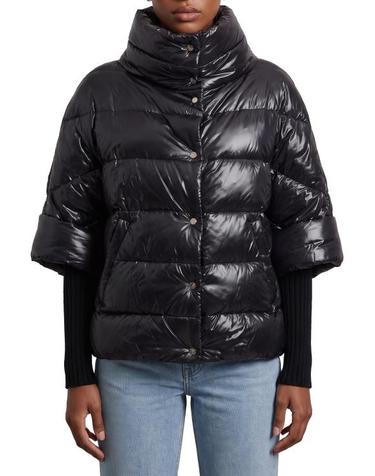 [해외직구] 26FW 에르노 하이넥 퀼팅 케이프 다운 재킷 PI002256D12017Z 9300 BLACK