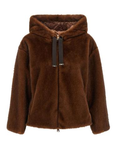 [해외직구] 26FW 에르노 멜란지 얼터너티브 밍크 퍼 보머 자켓 GI000318D127398800 Brown