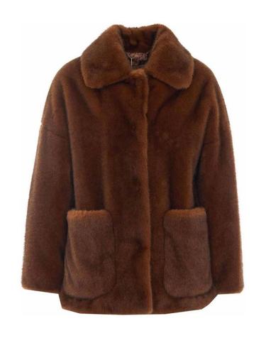 [해외직구] 26FW 에르노 페이크 퍼 패치 포켓 코트 GC000600D127398800 BROWN