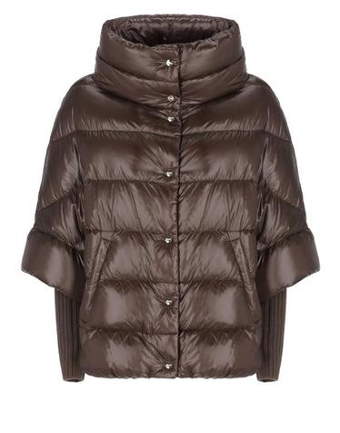 [해외직구] 26FW 에르노 하이넥 퀼팅 케이프 다운 재킷 PI002256D 12017Z8810 BROWN