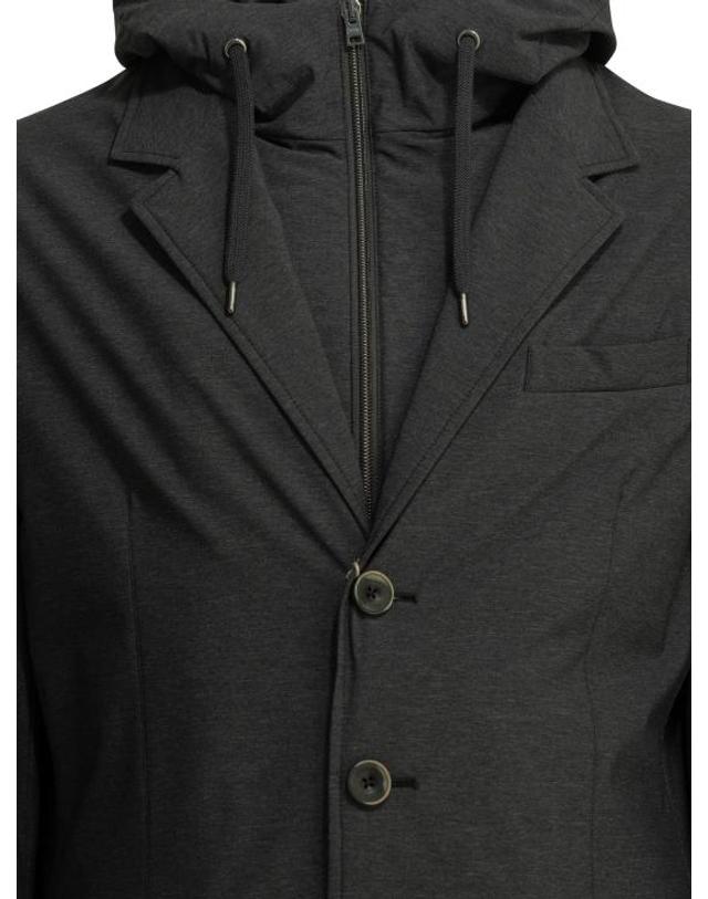 에르노 [해외직구] 26FW 에르노 스트레치 컴포트 나일론 리조트 블레이저 GA00018UR12742S9490 GREY 착용컷