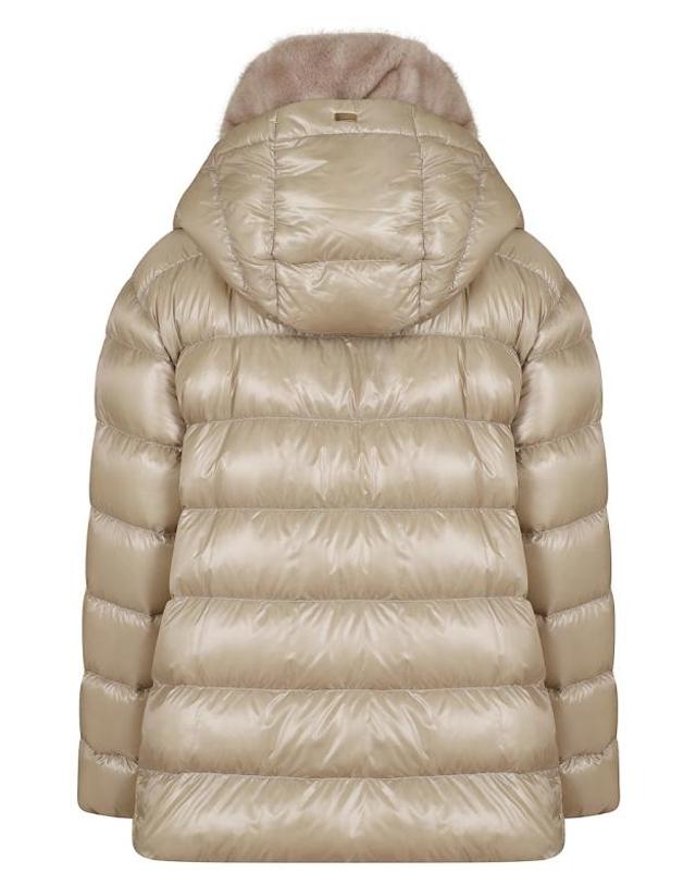 에르노 [해외직구] 26FW 에르노 밍크 퍼 이펙트 파카 재킷 PI002312D 12017Z Neutrals 착용컷
