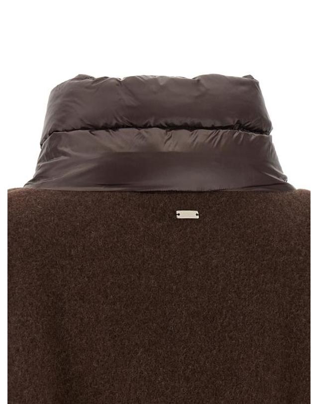 에르노 [해외직구] 26FW 에르노 퀼티드 포켓 판초 GC00066DR333958810 Brown 착용컷