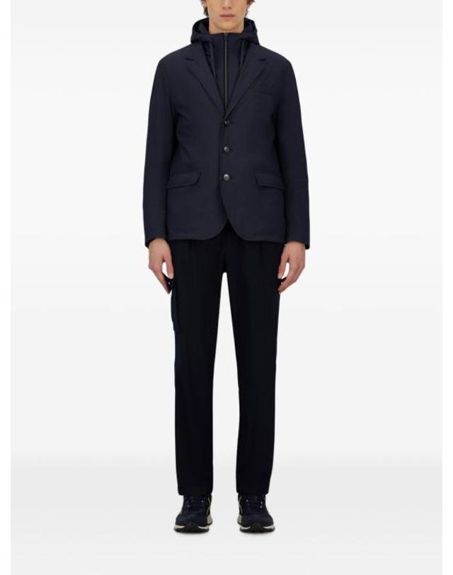 에르노 [해외직구] 에르노 스트레치 컴포트 나일론 리조트 블레이저 GA00018UR12742S9200 AI26 NAVY 착용컷