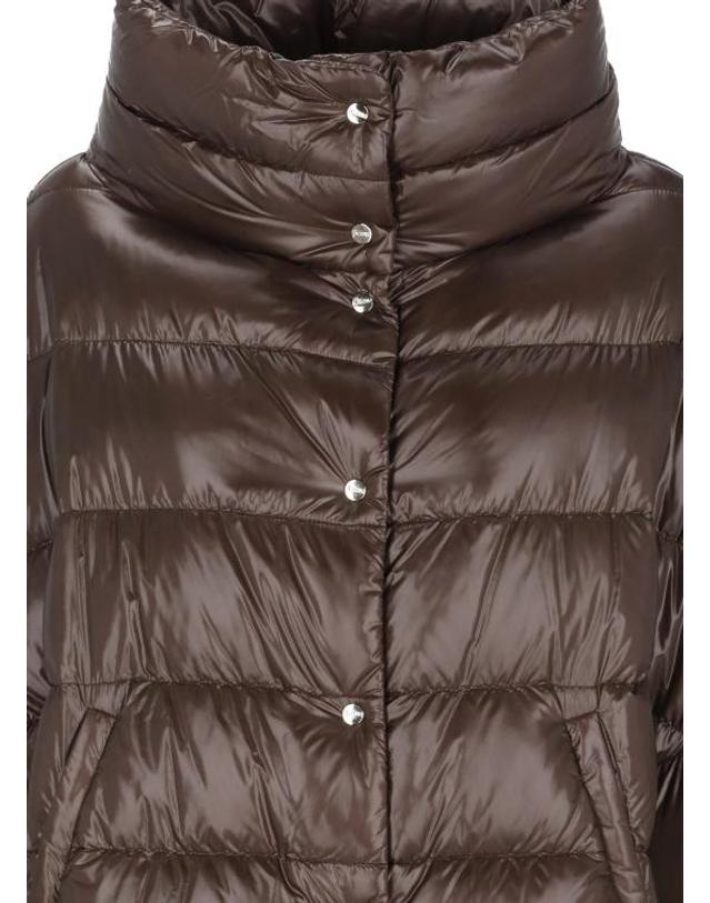 에르노 [해외직구] 26FW 에르노 하이넥 퀼팅 케이프 다운 재킷 PI002256D 12017Z8810 BROWN 착용컷