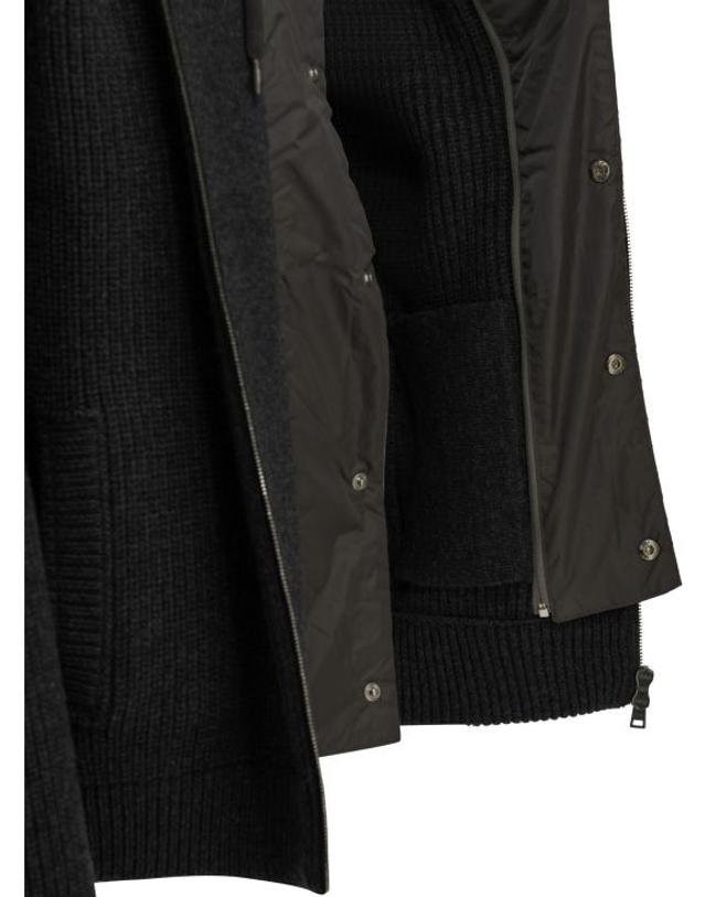 에르노 [해외직구] 26FW 에르노 5게이지 리브 메리노 울 나일론 샤모니 재킷 MC000195U702729490 Grey 착용컷