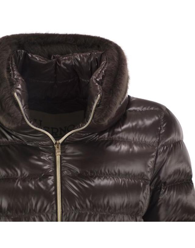에르노 [해외직구] 26FW 에르노 클라우디아 쇼트 다운 자켓 PI0485DICM05 DARK BROWN 착용컷