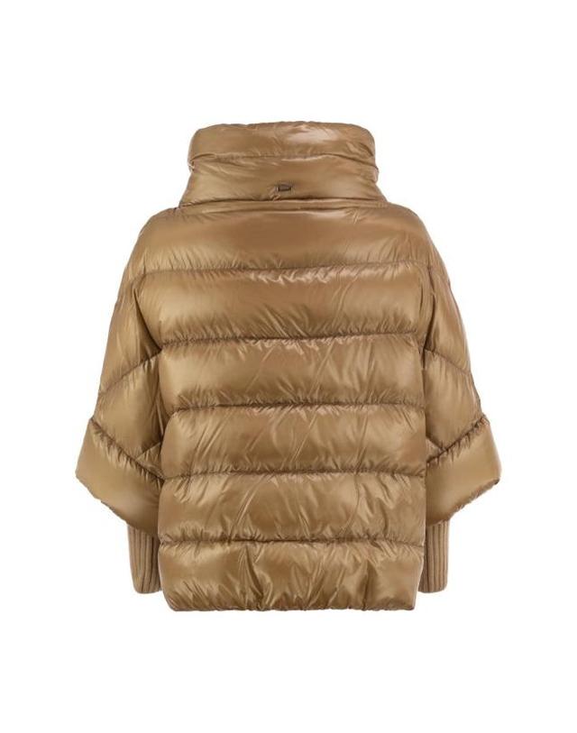 에르노 [해외직구] 26FW 에르노 하이넥 퀼팅 케이프 다운 재킷 PI002256D12017Z 2157 CAMEL 착용컷