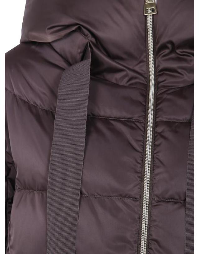 에르노 [해외직구] 26FW 에르노 새틴 A 셰이프 재킷 PI1304D 12170Z 099 8810 DARK CHOCOLATE 착용컷