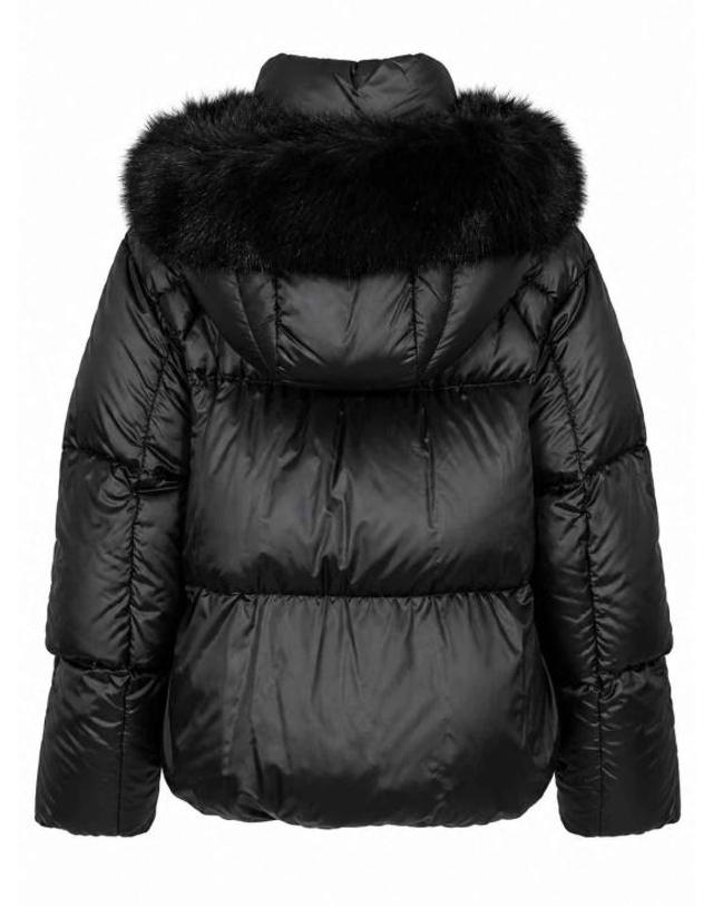 에르노 [해외직구] 26FW 에르노 퍼 트림 후드 다운 자켓 PI002297D128999300 BLACK 착용컷