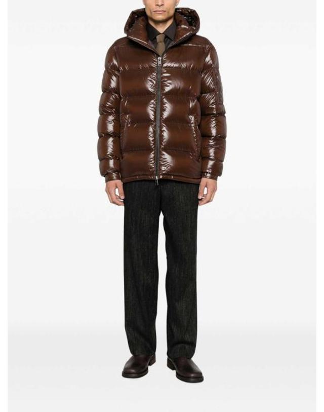 에르노 [해외직구] 26FW 에르노 마야 후드 쇼트 다운 재킷 PI001416U129738940 BROWN 착용컷