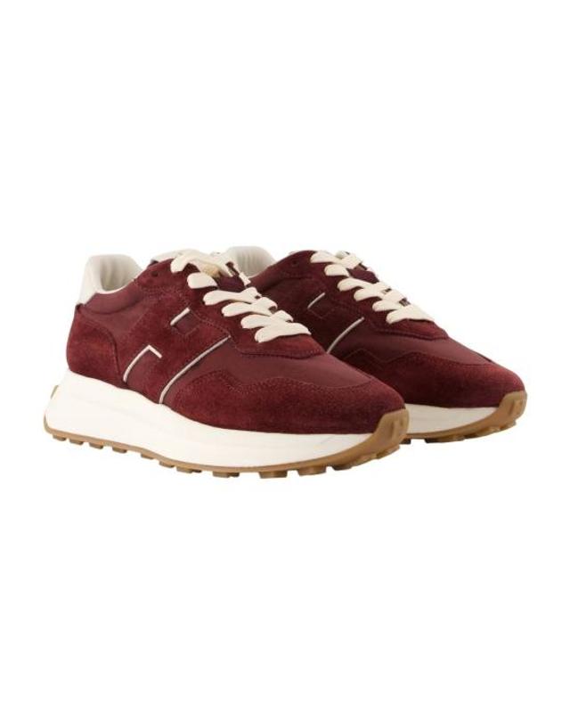 호간 [해외직구] 26FW 호간 H641 스니커즈 HXW6410FZ40V4R0CPH BURGUNDY 착용컷
