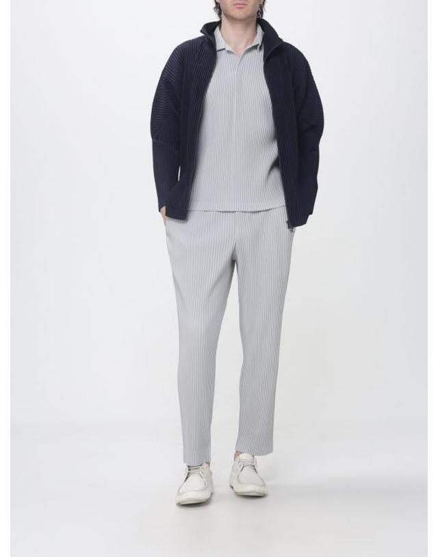 옴므플리세 이세이미야케 [해외직구] 26FW 옴므 플리세 이세이 미야케 집업 니트 HP68JL540 75 Navy 착용컷