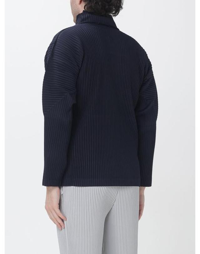 옴므플리세 이세이미야케 [해외직구] 26FW 옴므 플리세 이세이 미야케 집업 니트 HP68JL540 75 Navy 착용컷