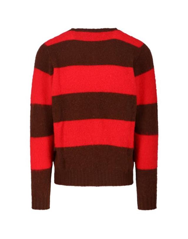 하울린 [해외직구] 25FW 하울린 쉐기 베어 스웨터 SHAGGY BEAR CHUNKY STRIPES MOCHA BOOM Brown 착용컷