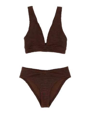[해외직구] 훈자 지 비키니 수영복 ANGELBIKINIMETALLICCHOCOLATE Brown