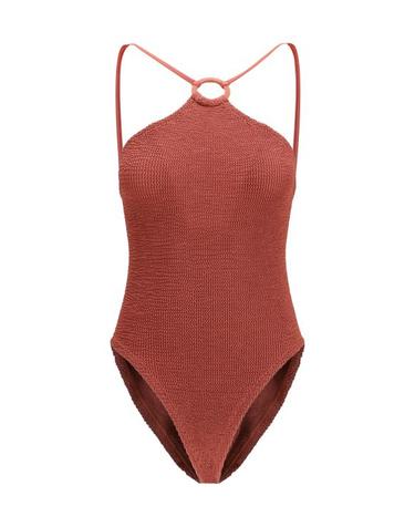 [해외직구] 26SS 훈자 지 원피스 수영복 SJASMINETX METALLICRO RED
