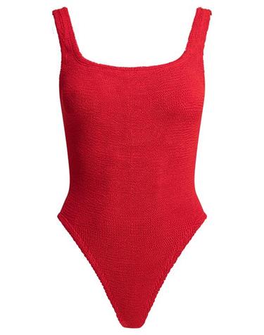[해외직구] 26SS 훈자 지 원피스 수영복 SQUARE NECK SWIMCRINKLERED