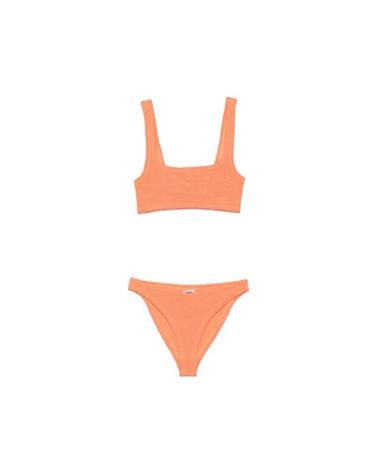 [해외직구] 26FW 훈자 지 비키니 수영복 B XANDRA CR CRINKLE ORANG ORANGE