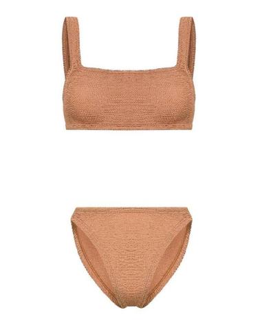 [해외직구] 25SS 훈자 지 비키니 수영복 BXANDRACRMETALLICCOCOA BROWN
