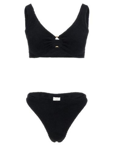 [해외직구] 훈자 지 비치웨어 LDJULIAGOLDHOOPBIKINIBLACK