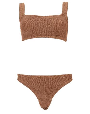 [해외직구] 26SS 훈자 지 비치웨어 B XANDRA CR METALLICCOCOA BROWN