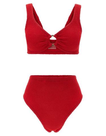[해외직구] 훈자 지 비치웨어 LDNADINEGOLDHOOPBIKINIRED