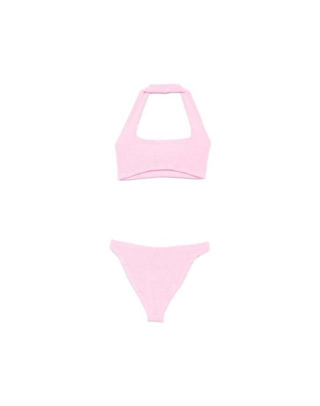 훈자 지 [해외직구] 26FW 훈자 지 비키니 수영복 B SANDY CR CRINKLE BUBBL PINK 착용컷