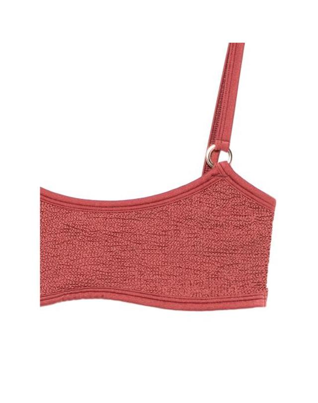 훈자 지 [해외직구] 26FW 훈자 지 비키니 수영복 B IRIS GD METCRINKLE MEROS RED 착용컷