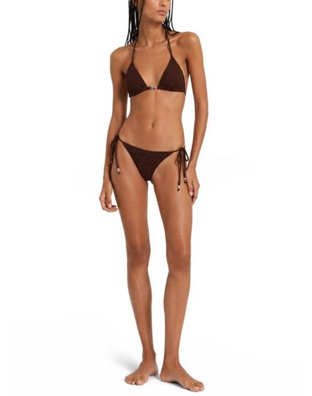 훈자 지 [해외직구] 26SS 훈자 지 비치웨어 B GINA BDD METALLICCHOCOLATE Brown 착용컷
