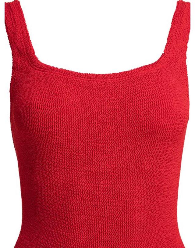 훈자 지 [해외직구] 26SS 훈자 지 원피스 수영복 SQUARENECKSWIMCRINKLERED 착용컷
