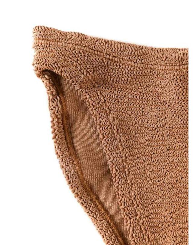 훈자 지 [해외직구] 25SS 훈자 지 비키니 수영복 BXANDRACRMETALLICCOCOA BROWN 착용컷