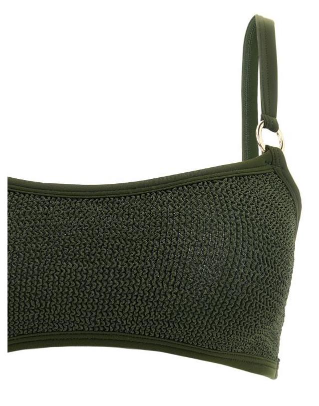 훈자 지 [해외직구] 훈자 지 비치웨어 LDIRISBIKINIGOLDHOOPSMETALLICKHAKI OLIVE GREEN 착용컷