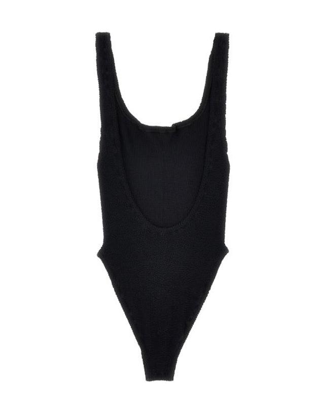 훈자 지 [해외직구] 훈자 지 비치웨어 LDSQUARENECKSWIMBLACK 착용컷
