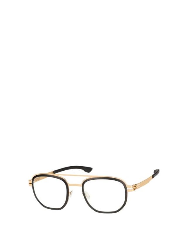 아이씨베를린 [해외직구] 26FW 아이씨베를린 안경 OSMIUM ROSE GOLD BLACK 착용컷