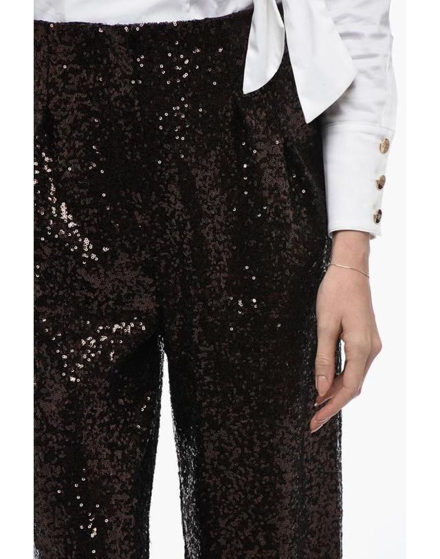 인더무드포러브 [해외직구] 인더무드포러브 스트레이트 팬츠 CLYDESEQUINPANTS 0021 Brown 착용컷