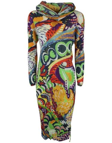 [해외직구] 23FW 플리츠플리즈 미디 원피스 PP38JH693 98 MULTICOLOUR