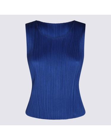 [해외직구] 26FW 플리츠플리즈 민소매 티셔츠 PP68JK111 72 Blue