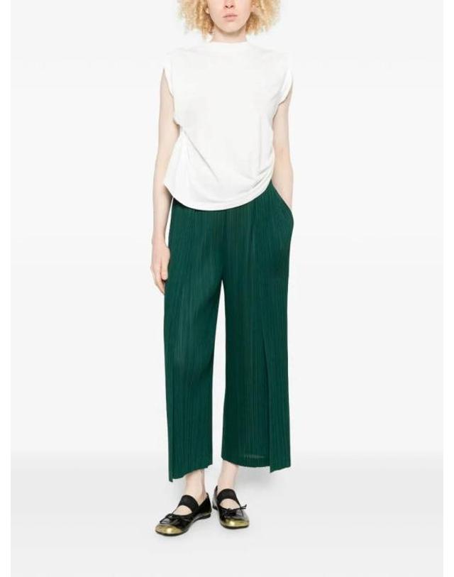 이세이미야케 [해외직구] 26SS 플리츠플리즈 스트레이트 팬츠 PP66JF26367 Green 착용컷
