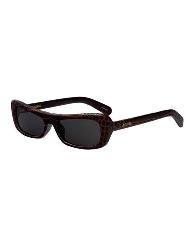 자크뮈스 [해외직구] 25FW 자크뮈스 선글라스 JAC55C12SUN C12 BROWN CROC GOLD BROWN 착용컷