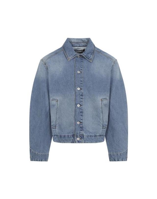 자크뮈스 [해외직구] 26SS 자크뮈스 데님 자켓 OUM00155AD00038 33C BLUE TABAC 착용컷