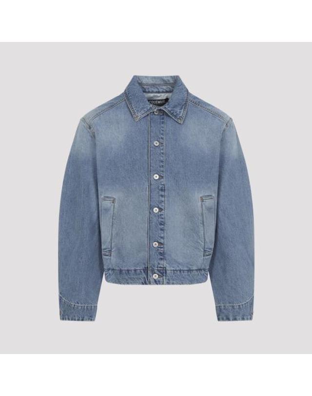 자크뮈스 [해외직구] 26SS 자크뮈스 데님 자켓 OUM00155AD00038 33C BLUE TABAC 착용컷