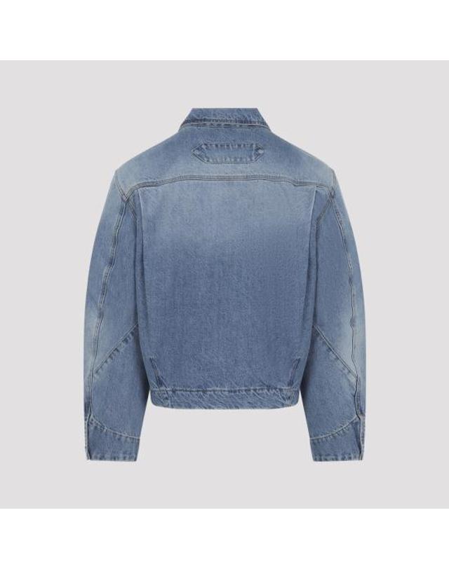 자크뮈스 [해외직구] 26SS 자크뮈스 데님 자켓 OUM00155AD00038 33C BLUE TABAC 착용컷