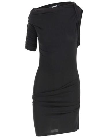 [해외직구] 26SS 자크뮈스 드라페아도 미니 드레스 DRW00143AJ00260990 Black