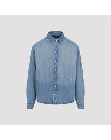 [해외직구] 26FW 자크뮈스 시몽 드 님 데님 셔츠 SHM00545AD00017 33C BLUE TABAC