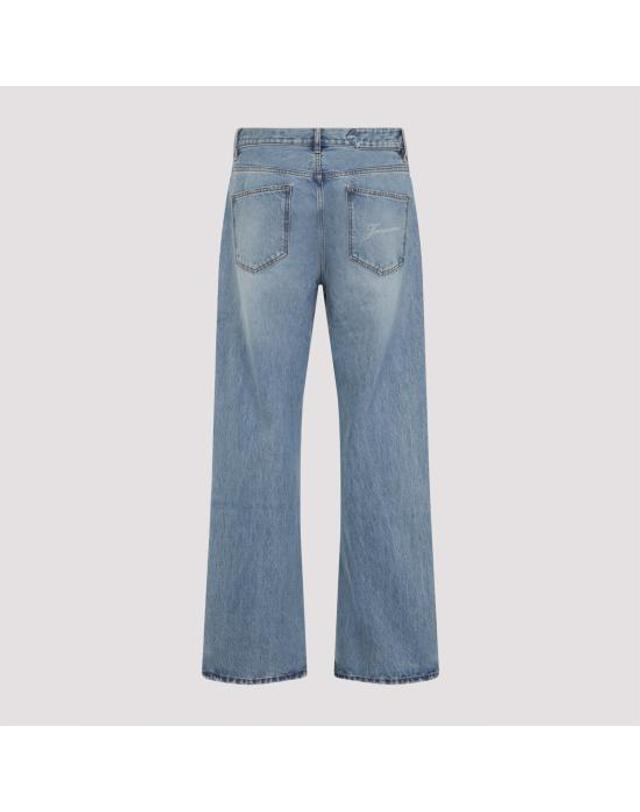 자크뮈스 [해외직구] 26FW 자크뮈스 스트레이트 데님 팬츠 PAM00028AD00038 33C BLUE TABAC 착용컷