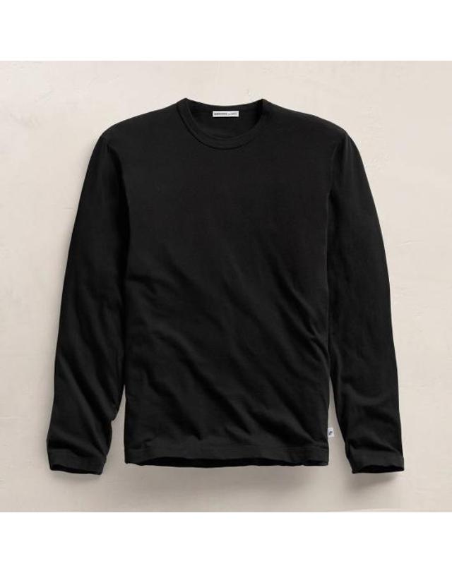 제임스펄스 [해외직구] 제임스펄스 크루넥 롱 슬리브 티셔츠 MLJ3351 BLACK 착용컷