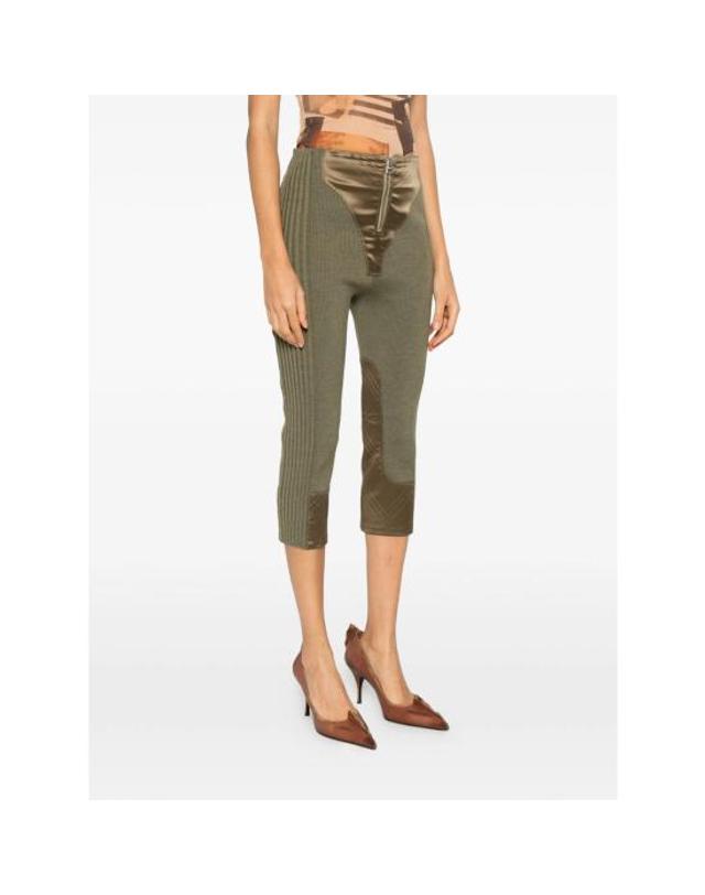 장폴고티에 [해외직구] 26SS 장 폴 고티에 스트레이트 팬츠 TR053 K024 41 GREEN BROWN 착용컷