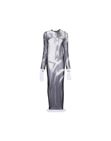 [해외직구] 26FW 장 폴 고티에 롱 원피스 DR191 M031P 00201 BLACK WHITE