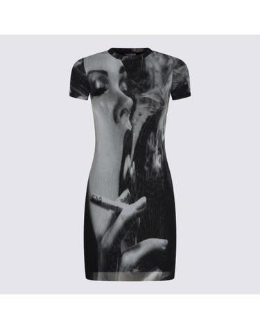 [해외직구] 26FW 장 폴 고티에 미디 원피스 2604WDR192 M031P000201 BLACK GREY WHITE
